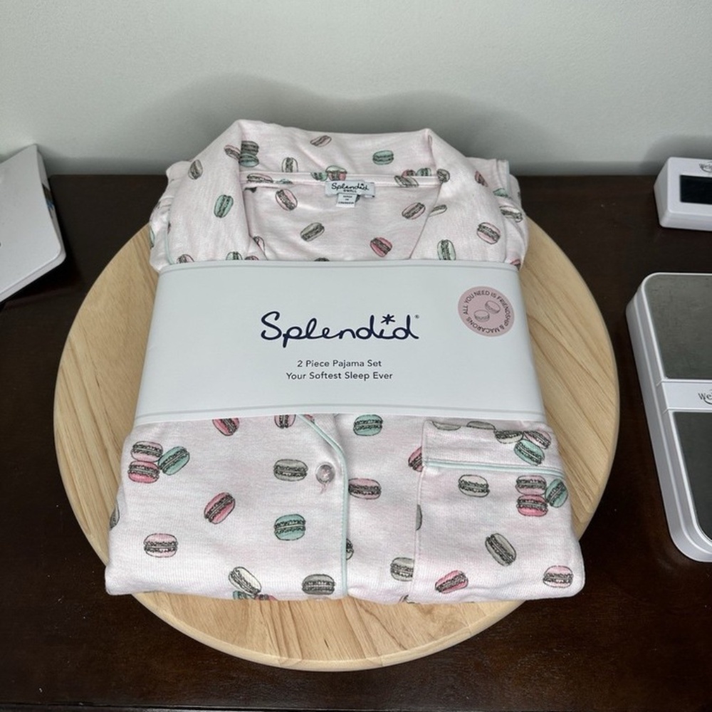Splendid Flora PillowSoft 2 Piece Button-Down Pajama Set Pink Size Small NEW
